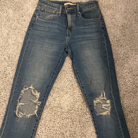 Levi’s destroyed skinny 721 high rise medium blue - Picture 5 of 5